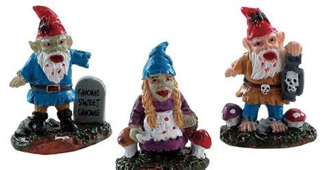 Andy's History Of Lemax Spooky Town Fan Blog: Zombie Garden Gnomes (82569)