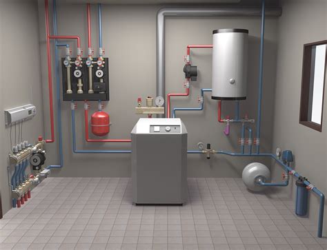 3D model of in-house heating system :: Behance