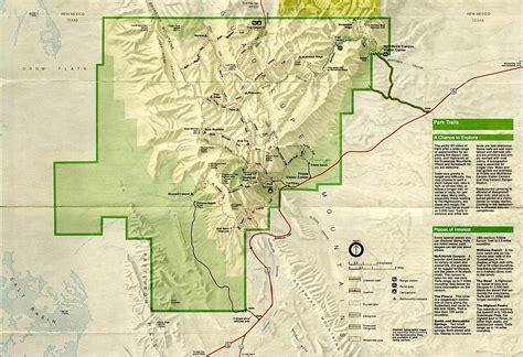 Guadalupe Mountains National Park Map - Guadalupe Mountains National ...