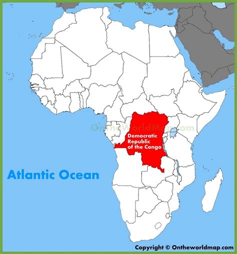 Democratic Republic of the Congo location on the Africa map