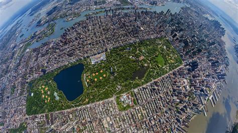 Interesting Photo of the Day: Wide Angle Aerial View of Central Park ...