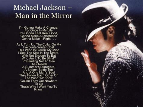 Michael Man in the Mirror Lyrics