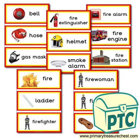 Flashcards sobre bomberFlashcards about the fire brigade (Inglés - English)