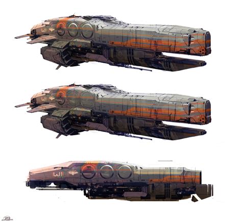 Halo 4 - spaceship concepts, sparth . | Space ship concept art ...