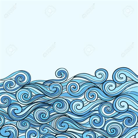 Blue Sea Wave background vector illustration with place for text | Wave ...