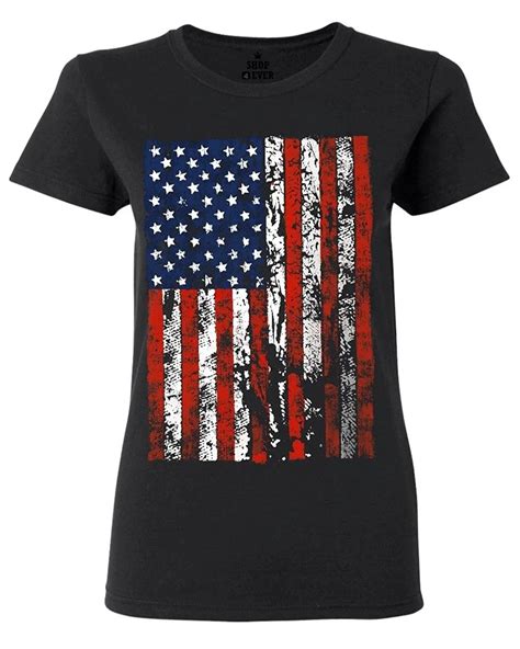 Vintage Usa Flag Women T Shirt 4th of July Ladies Shirt American Flag ...