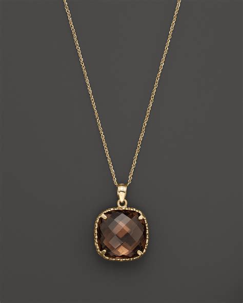 Smoky Quartz Pendant Necklace in 14K Yellow Gold, 18" | Bloomingdale's