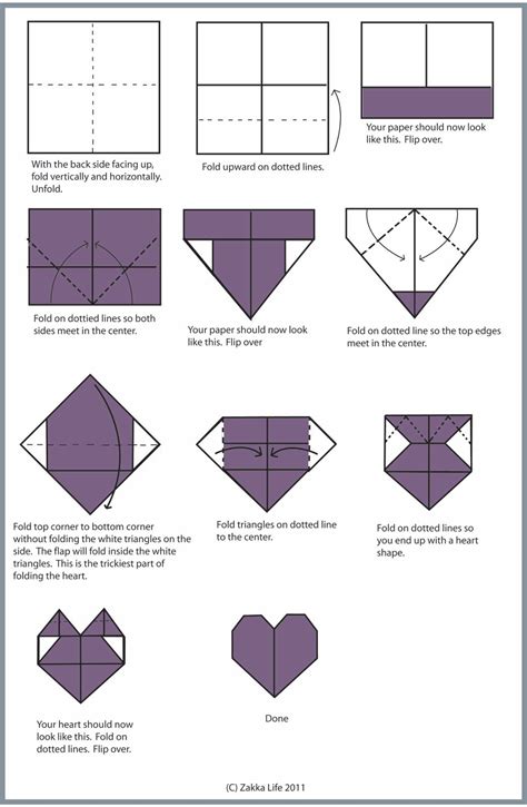 zakka life: Craft: Origami Heart Valentines | Origami heart ...