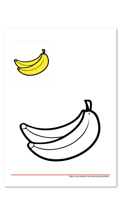 Webtools - Banana Coloring Sheet