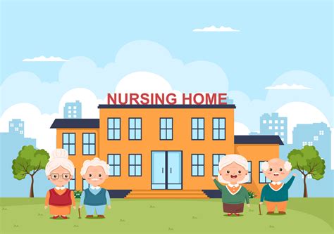 Elderly Care Services Hand Drawn Cartoon Flat Illustration with ...