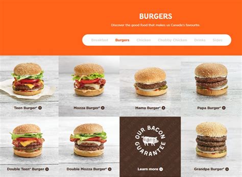 A&W Canada Menu and Burgers Menu - Free Coffee