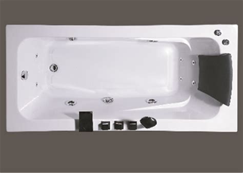 6 Big Water Jets Bubble Bath Jetted Tub , Heated Whirlpool Tub With SS Frame