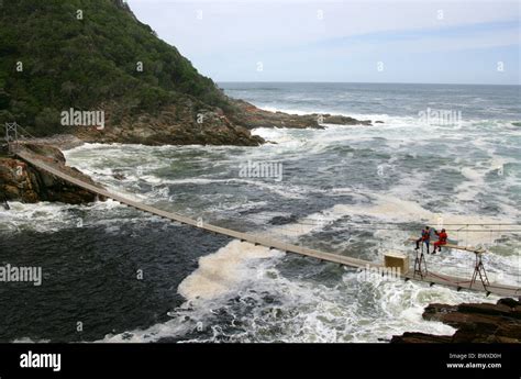 Suspension Bridge at Storms River Mouth, Tsitsikamma Nature Reserve, South Africa Stock Photo ...