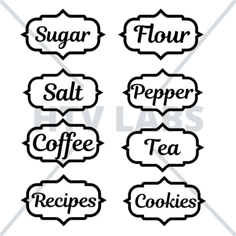 Organized Pantry Labels SVG Image | HTV Labs | Pantry labels svg, Pantry labels, Labels
