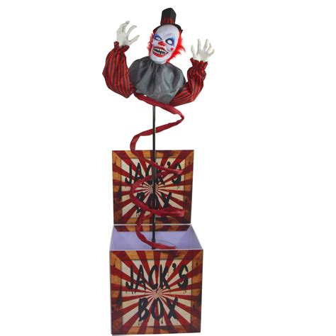 Haunted Hill Farm Life-Size Scary Animatronic Talking Clown Jack in The ...