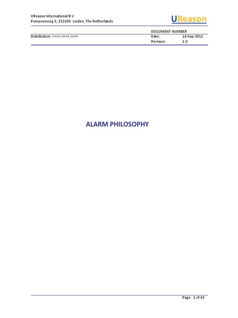 Example Alarm Philosophy | PDF | Systems Engineering | Computing