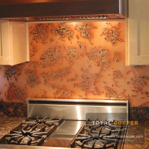 Bamboo Copper Backsplash Sheet – Color Copper – Patina Copper