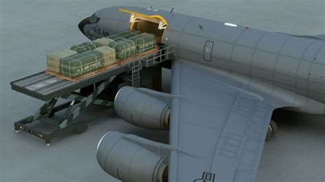 KC-135 Stratotanker USAF - Loading Operation Scenes - 3D model | Airplane interior, 3d model, Usaf