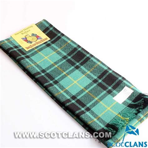 Wool Scarf in Wallace Hunting Ancient Tartan