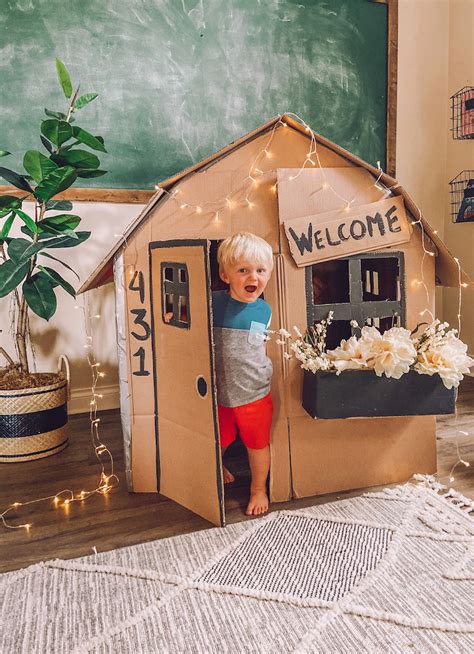 Easy and Fun Activity for Kids: Cardboard Playhouse