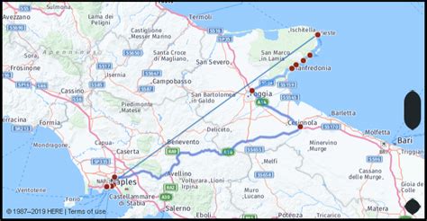 What is the distance from Naples Italy to Vieste Italy? Google Maps Mileage, Driving Directions ...