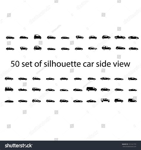 Black Silhouette Car Side View Isolated Stock Vector (Royalty Free ...