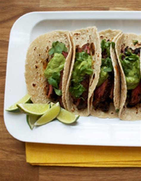 Skirt Steak Tacos Recipe With Avocado Crema | Tasting Table | Recipe ...