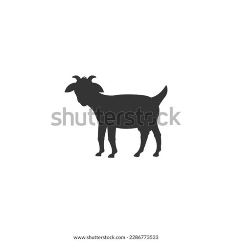 Black Goat Silhouette Vector On White Stock Vector (Royalty Free ...