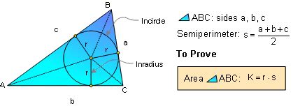 Inradius, Semiperimeter, and Area - Expii