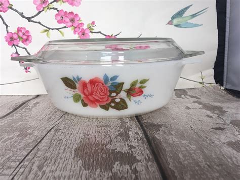 JAJ pyrex cottage rose large casserole dish vintage flower | Etsy | Casserole dishes, Pyrex ...