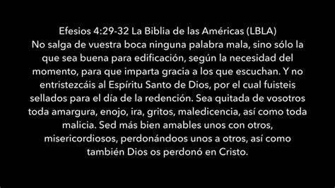 Efesios 4:29-32 La Bibla de Las Américas (LBLA) (Ephesians 4:29-32 in ...