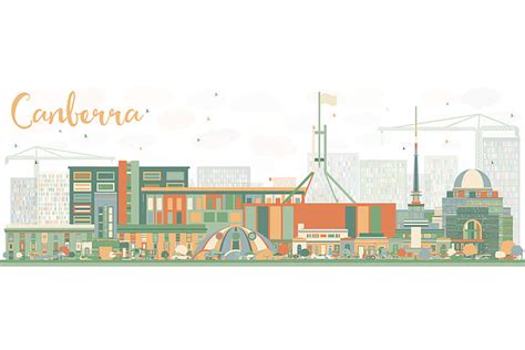 Canberra Skyline | Pre-Designed Illustrator Graphics ~ Creative Market