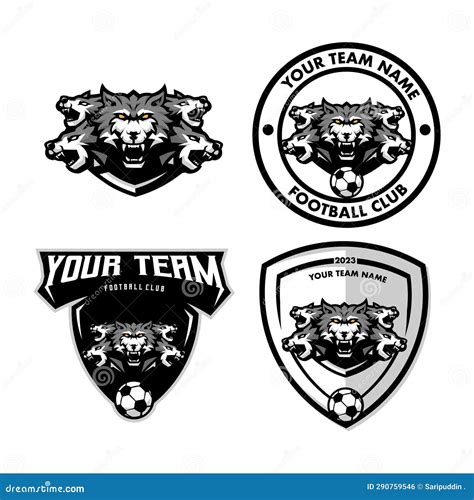 Wolves football logo stock illustration. Illustration of angry - 290759546