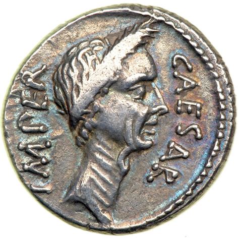 Denarius With Portrait Of Julius Caesar