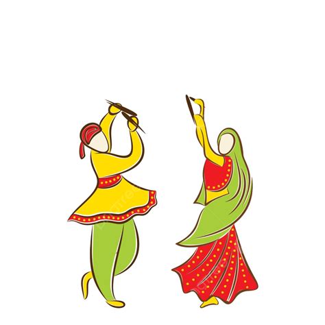 Happy Navratri Festival Celebrate By Dancing Garba Religion Hindu ...