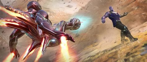 Iron Man VS. Thanos (concept art) by GumballFan333 on DeviantArt