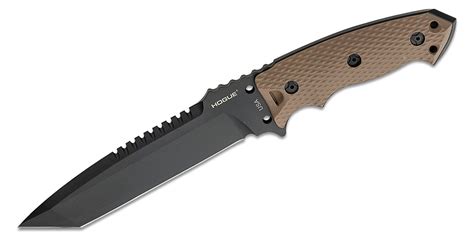 Hogue EX-F01 Combat Knife Fixed 7" A2 Carbon Steel Black Tanto Blade, Flat Dark Earth G10 ...