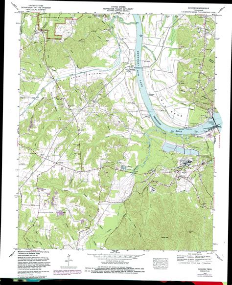 Counce topographic map 1:24,000 scale, Tennessee