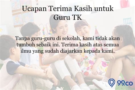 Ucapan Terima Kasih Untuk Guru Tk - Riset