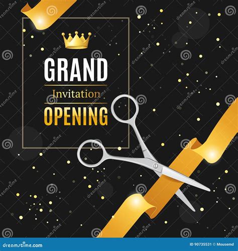 Grand Opening Invitation Card. Vector Stock Vector - Illustration of background, icon: 90735531