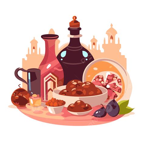 Iftar Clipart Vector, On White Background Cartoon, Iftar, Clipart PNG and Vector with ...