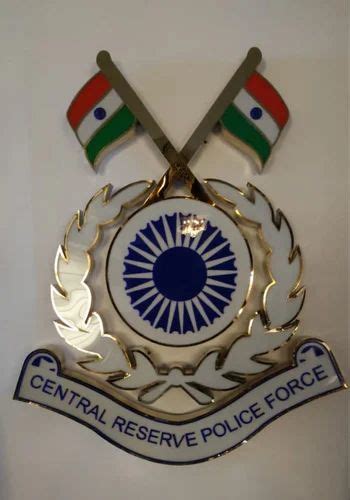 Embossed Multicolor Metal Indian CRPF Logo, Packaging Type: Packet, Size: 4 Inch at Rs 3500 ...