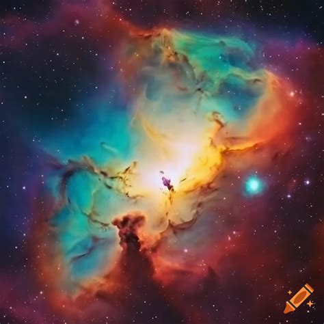 Colorful cosmic nebula on Craiyon