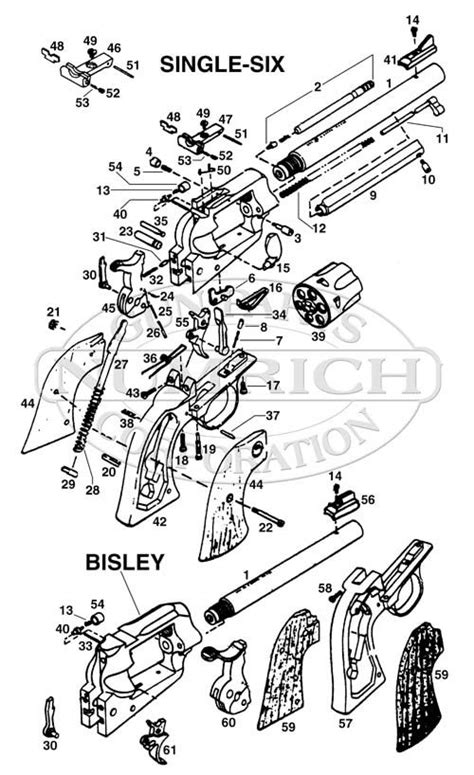 NEW MDL SINGLE 6 Accessories | Numrich Gun Parts Homemade Shotgun, Revolver Pistol, Exploded ...