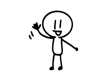 Free Vectors | Cute stickman waving