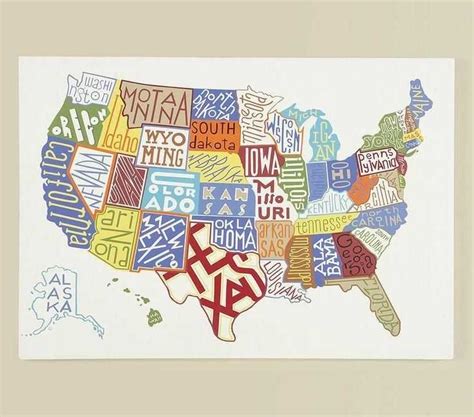 Wall Art: United States Map Wall Art (#4 of 20 Photos)