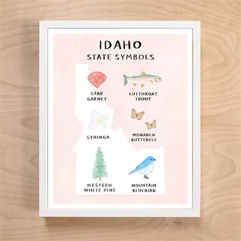 Idaho State Symbols Print idaho Art Made in Idaho Idaho | Etsy | State symbols, Idaho state, Idaho