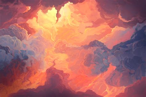 ArtStation - Fiery sky