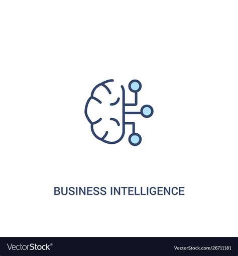 Business intelligence concept 2 colored icon Vector Image