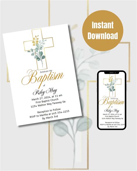 Baptism Invitation - Etsy